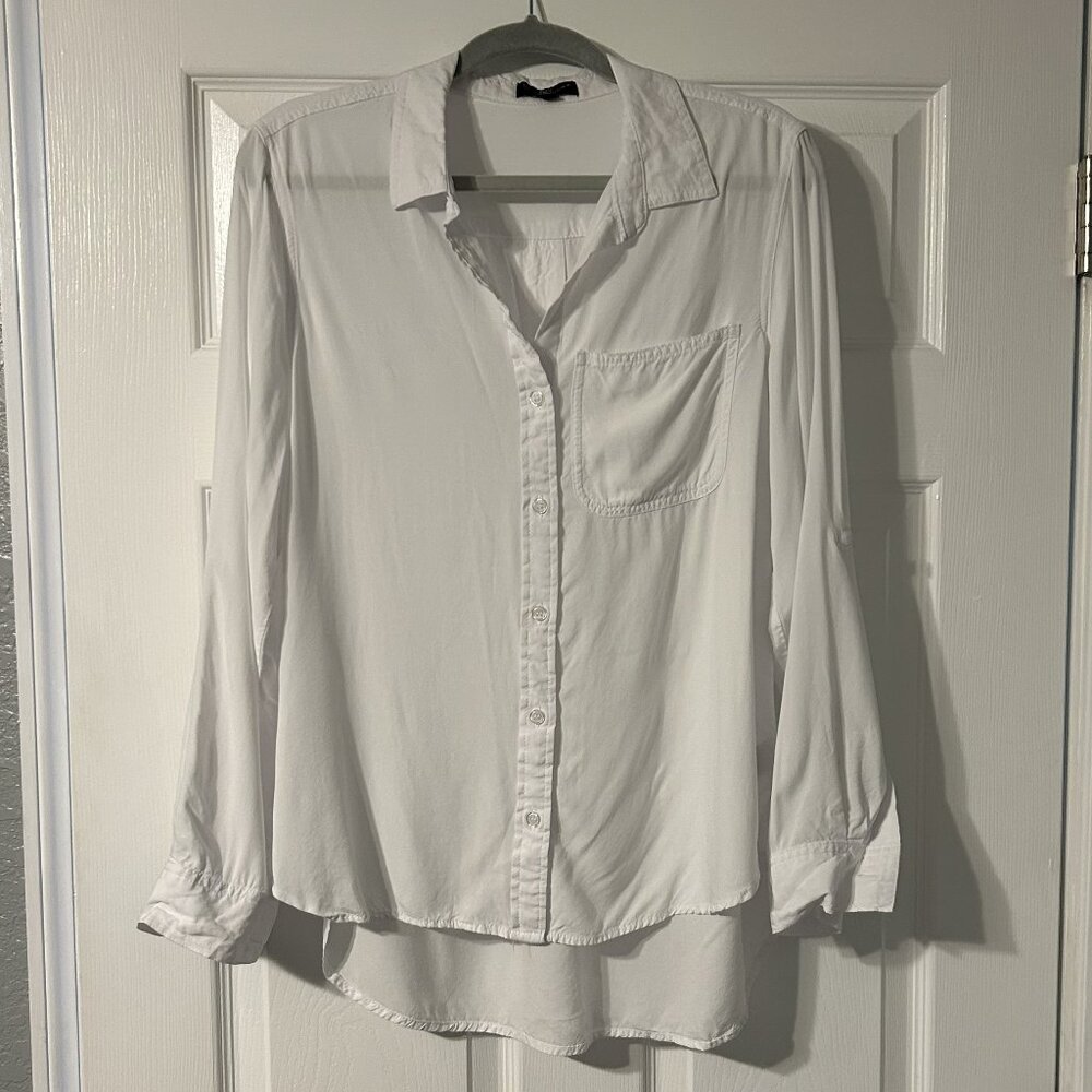 Women's, Velvet Heart, Long Sleeve, White, Top, Size Medium